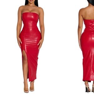 Naked Wardrobe Crocodile Dress